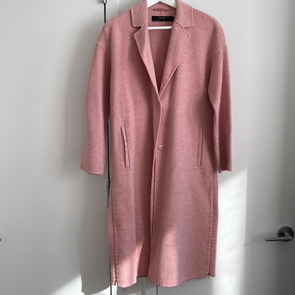Zara rose wool blended coat